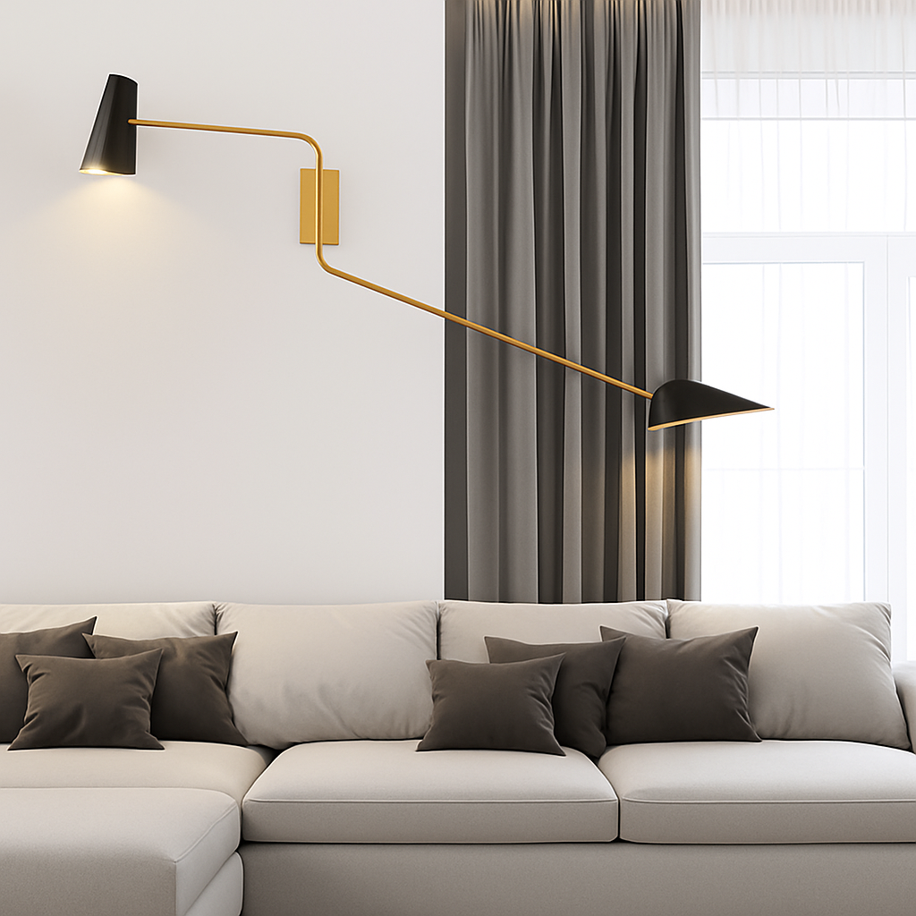 applique murale industrielle en cuivre à bras pivotant pour décoration moderne - vue 5 sur 15