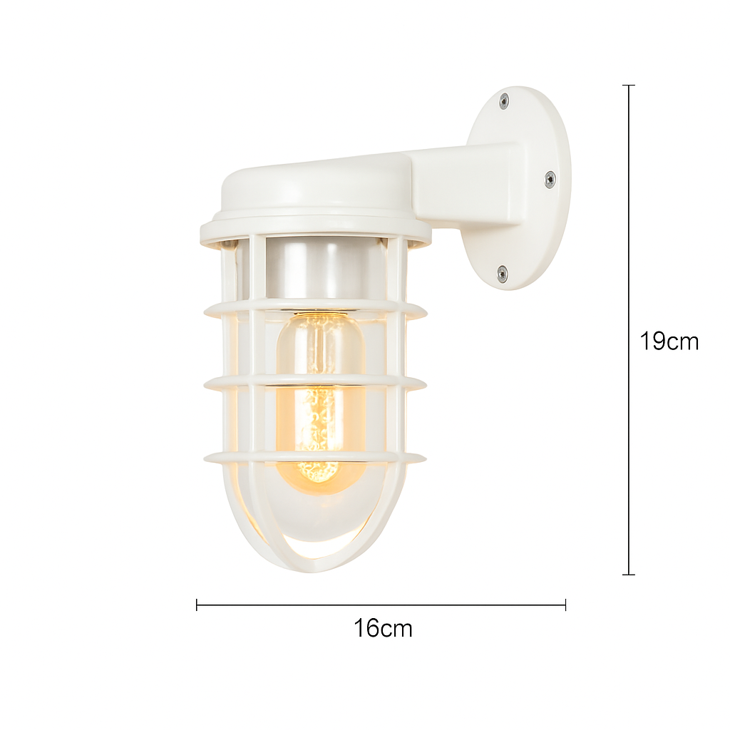 applique murale industrielle rétro étanche pour extérieur led - vue 9 sur 14