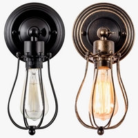 applique murale industrielle vintage avec abat-jour réglable et led