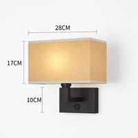 Applique murale Led avec abat-jour en tissu