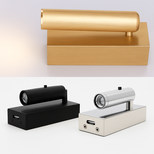 applique murale à led avec interrupteur et port usb rotative 350 degrés - vue 5 sur 19