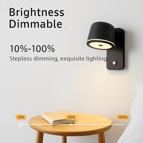 Applique murale LED avec variateur tactile et réglable Aisilan - vue 5 sur 8