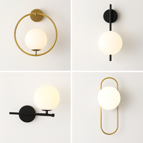 Applique murale LED boule de verre nordique pour salon intérieur chambre à coucher luminaire mural LED avec applique murale ampoule 7w G9 pour la maison - vue 2 sur 14