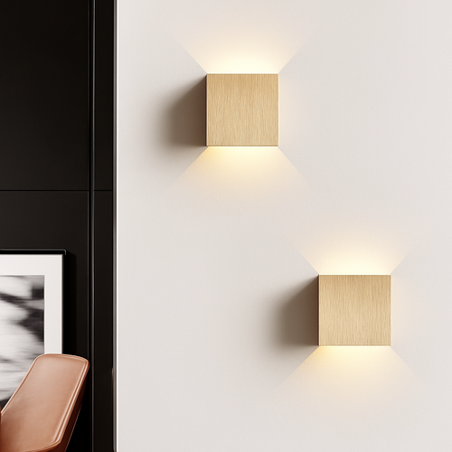 applique murale led carrées en aluminium pour décoration artistique - vue 3 sur 11