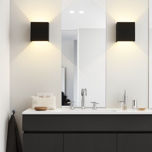 applique murale led carrées en aluminium pour décoration artistique - vue 8 sur 11