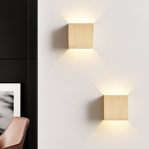 applique murale led carrées en aluminium pour décoration murale - vue 3 sur 11