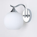 Applique murale LED chromé avec boule en verre Creative