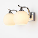 Applique murale LED chromé avec boule en verre Creative