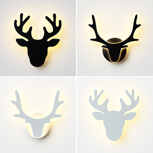 Applique murale LED créative en forme de cerf - vue 4 sur 10