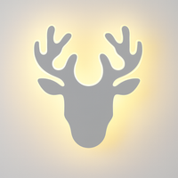 Applique murale LED créative en forme de cerf