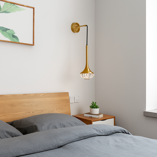 applique murale led cristal moderne style nordique décoratif - vue 4 sur 7
