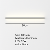 applique murale led cuboïde minimaliste en aluminium avec télécommande gradable