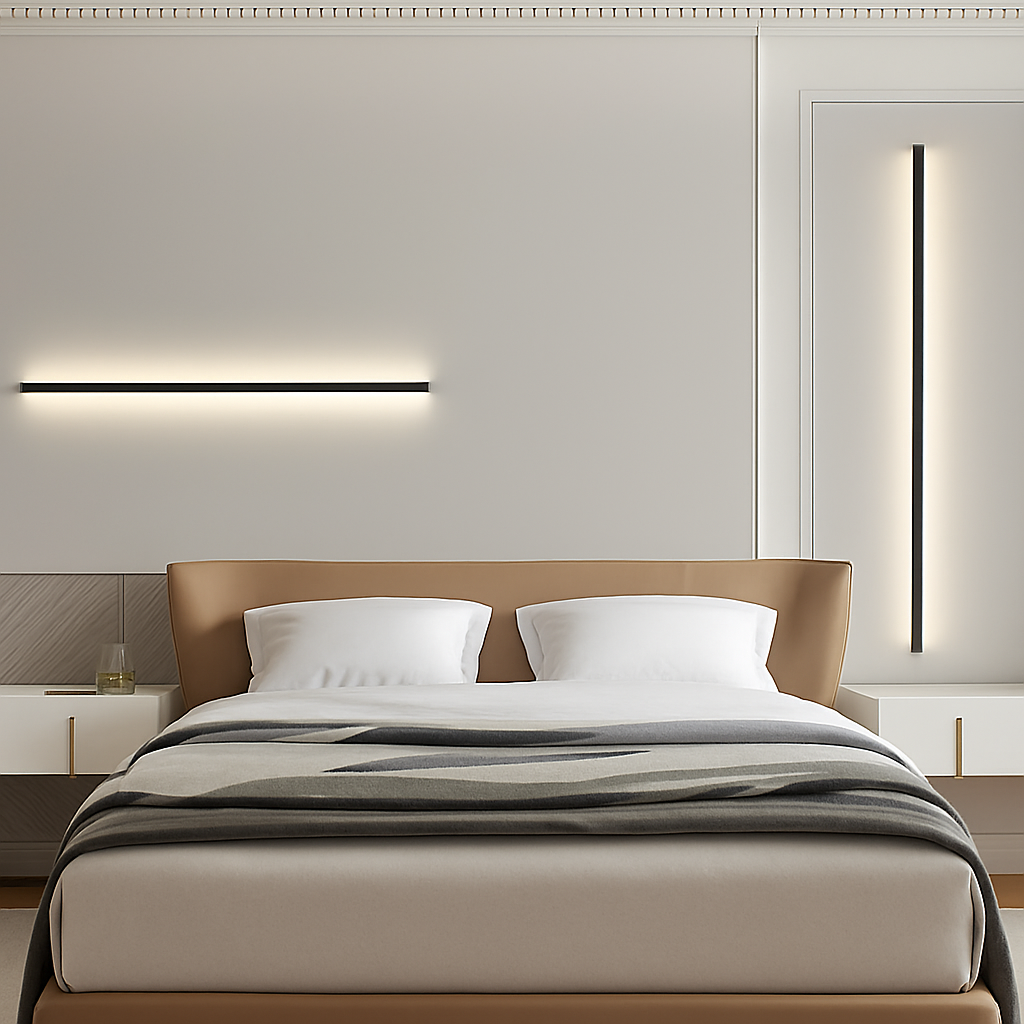 applique murale led cuboïde minimaliste en aluminium avec télécommande gradable - vue 3 sur 22