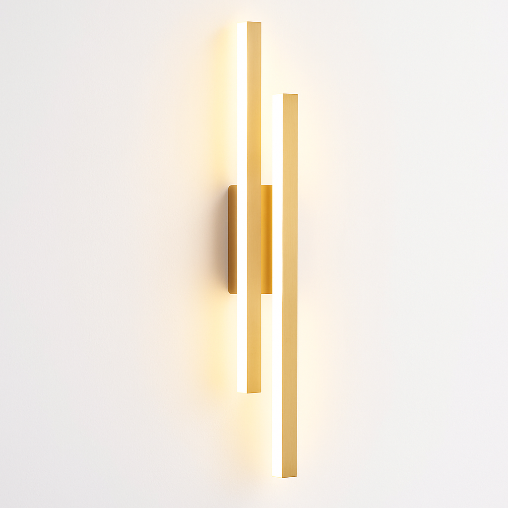 applique murale LED cuivre ligne tuyau acrylique abat-jour éclairage intérieur pour salon couloir luminaire - vue 9 sur 10