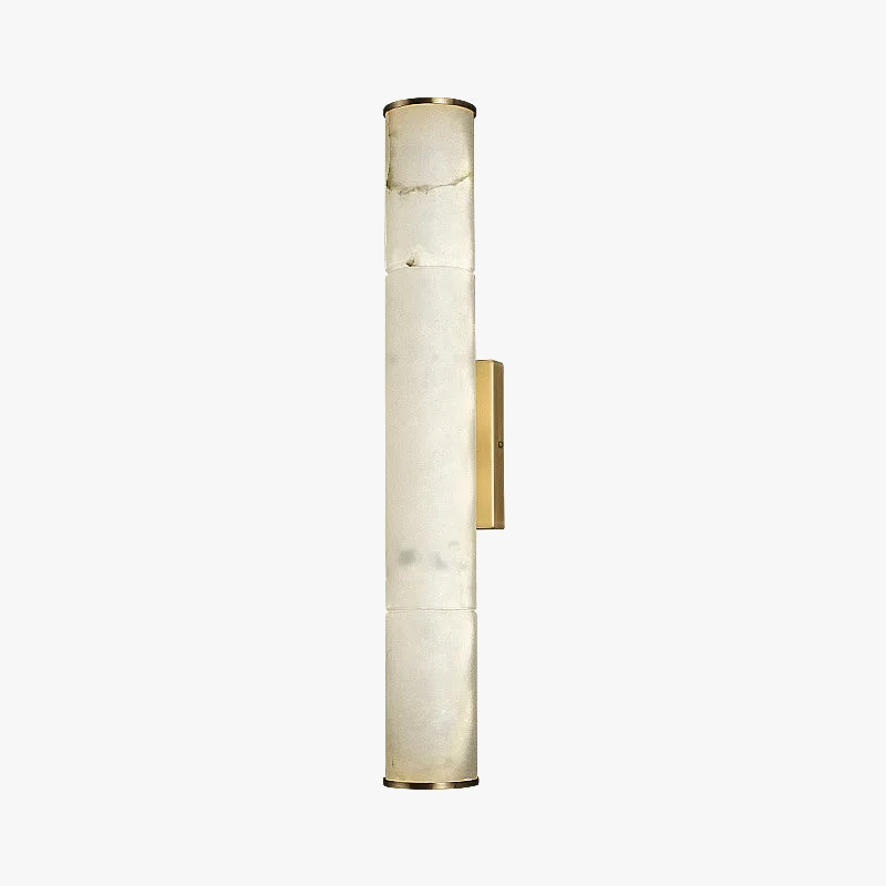 Applique murale LED cylindrique en marbre naturel