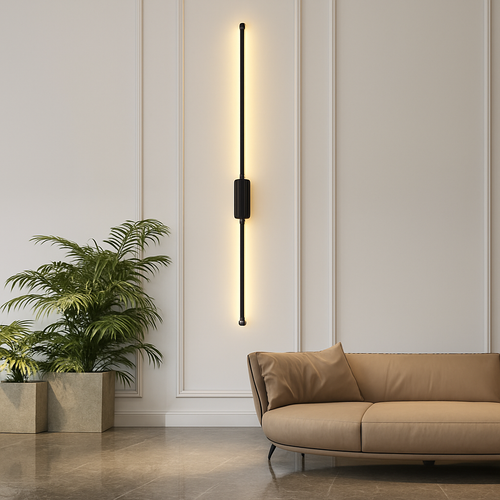 Applique murale LED d'intérieur en or et noir - vue 2 sur 23
