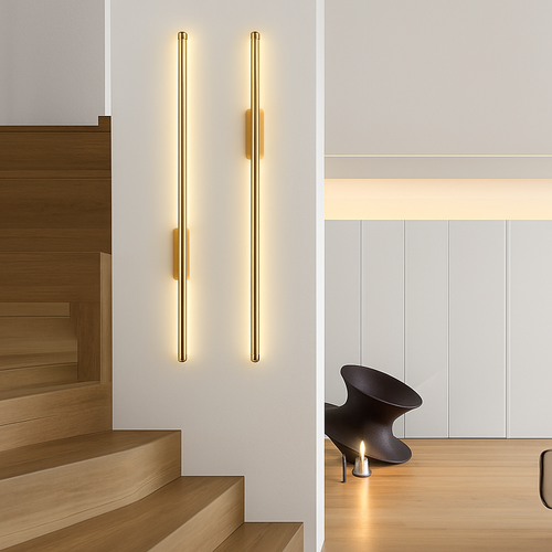 Applique murale LED d'intérieur en or et noir - vue 4 sur 23