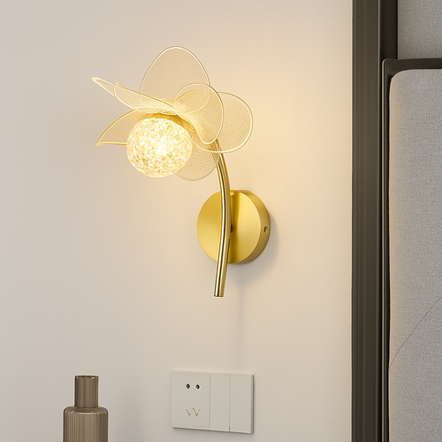 applique murale led de luxe en forme de fleur décorative - vue 3 sur 12