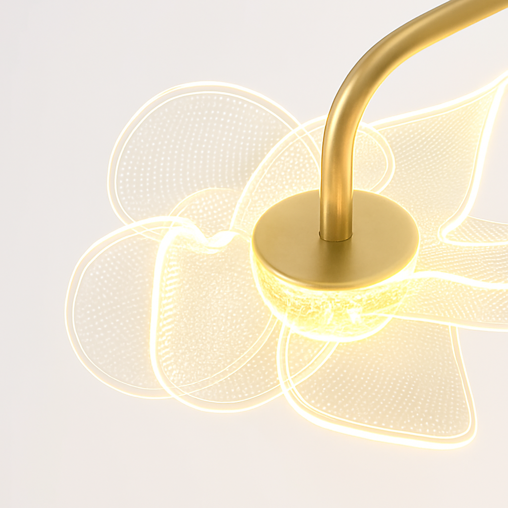 applique murale led de luxe en forme de fleur décorative - vue 3 sur 12