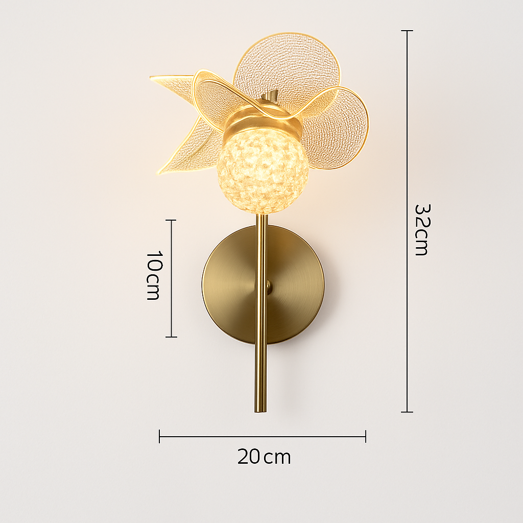 applique murale led de luxe en forme de fleur décorative - vue 12 sur 12