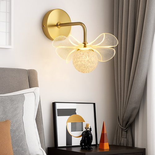 applique murale led de luxe en forme de fleur décorative - vue 7 sur 12