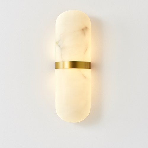 applique murale led demi-cylindre imitation marbre - vue 2 sur 8