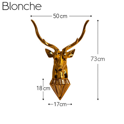 Applique murale LED design cerf (doré ou argenté) - vue 5 sur 7