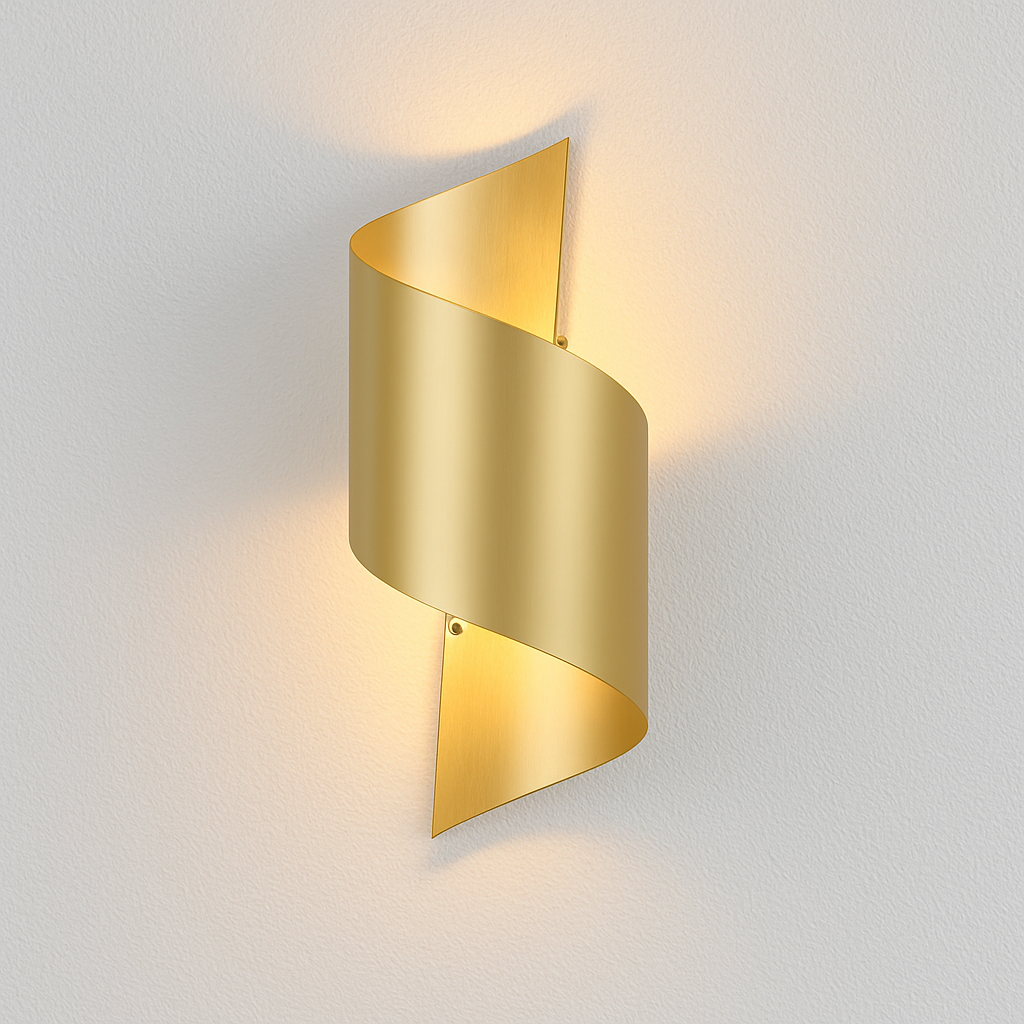 Applique murale LED design dorée moderne - vue 1 sur 7