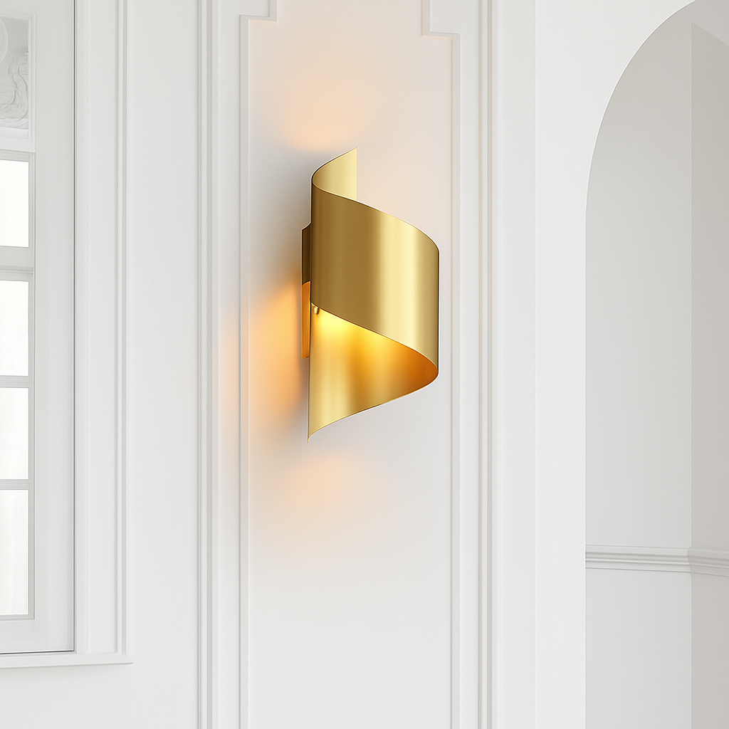 Applique murale LED design dorée moderne - vue 4 sur 7
