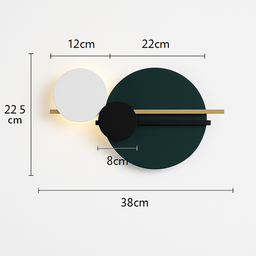 applique murale led design en métal pour décoration moderne - vue 12 sur 23