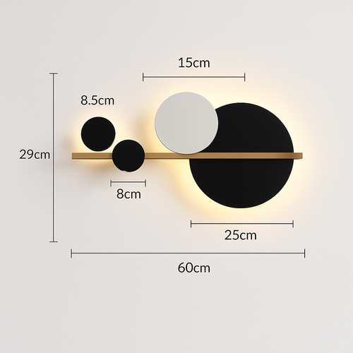 applique murale led design en métal pour décoration moderne - vue 18 sur 23