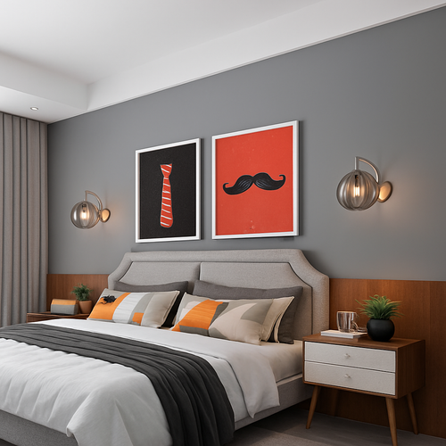 Applique murale LED doré avec boule en verre fumé Scone - vue 4 sur 9