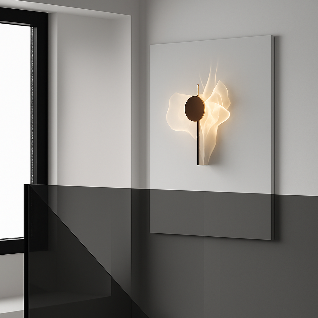 applique murale led en acier inoxydable style science-fiction - vue 6 sur 7