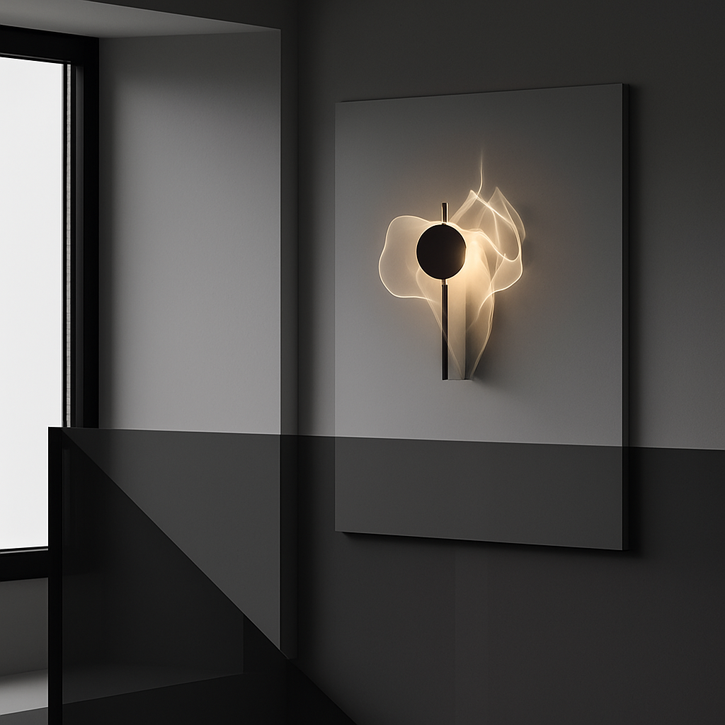 applique murale led en acier inoxydable style science-fiction - vue 6 sur 9