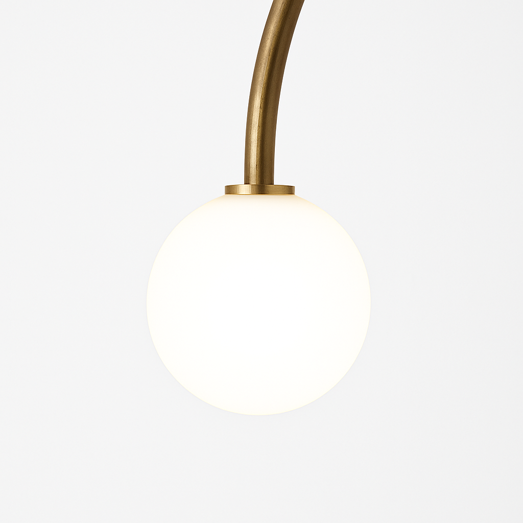 applique murale led en arc doré design moderne pour intérieur élégant - vue 6 sur 9