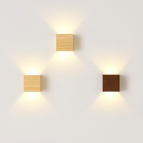 Applique murale Led en bois de couleur nordique - vue 2 sur 10