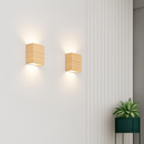 Applique murale Led en bois de couleur nordique