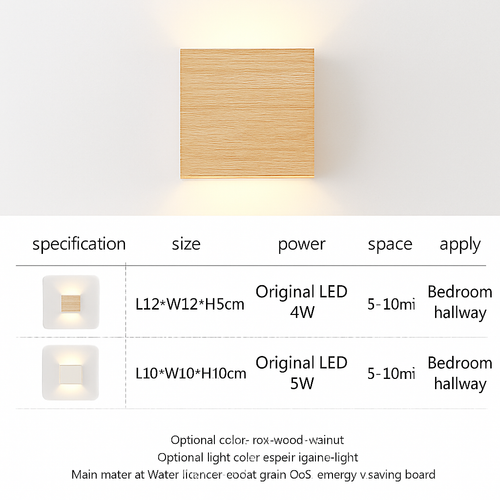 Applique murale Led en bois de couleur nordique - vue 5 sur 10