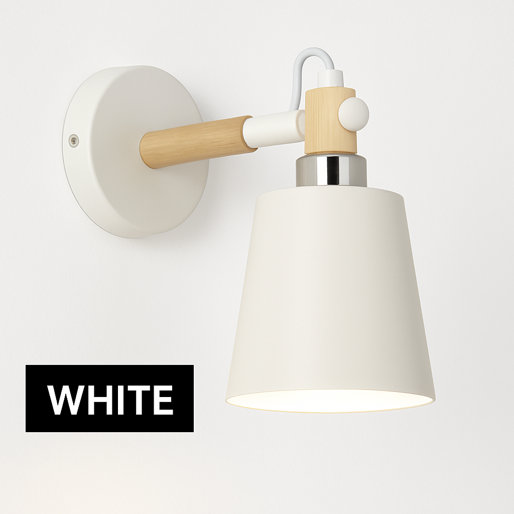 Applique murale LED en bois et métal Nordic - vue 6 sur 11