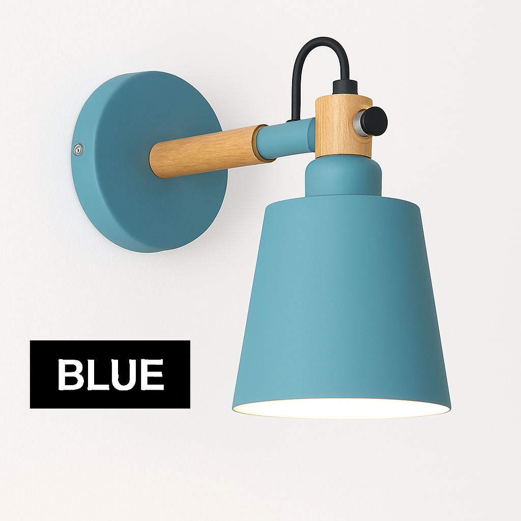 Applique murale LED en bois et métal Nordic - vue 8 sur 11