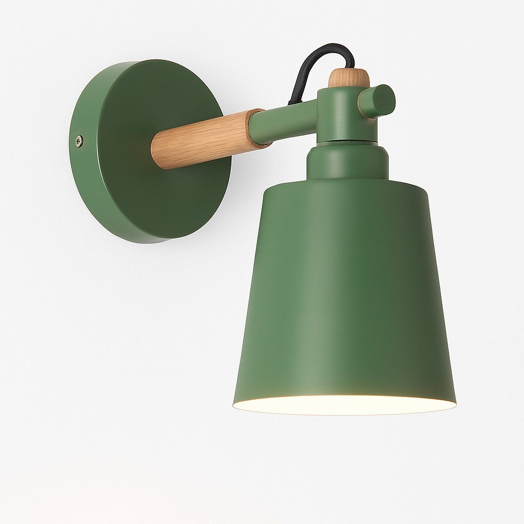 Applique murale LED en bois et métal Nordic - vue 10 sur 11