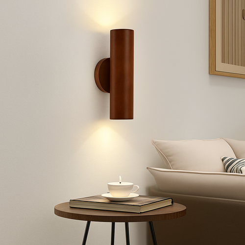 Applique murale LED en bois massif de Style nordique - vue 3 sur 8
