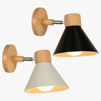 applique murale led en bois style nordique moderne