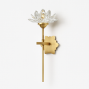 Applique murale LED en cristal de luxe en forme de lotus
