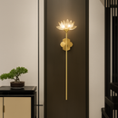 Applique murale LED en cristal de luxe en forme de lotus