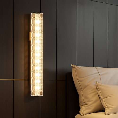 applique murale led en cristal design nordique pour intérieur moderne - vue 3 sur 8