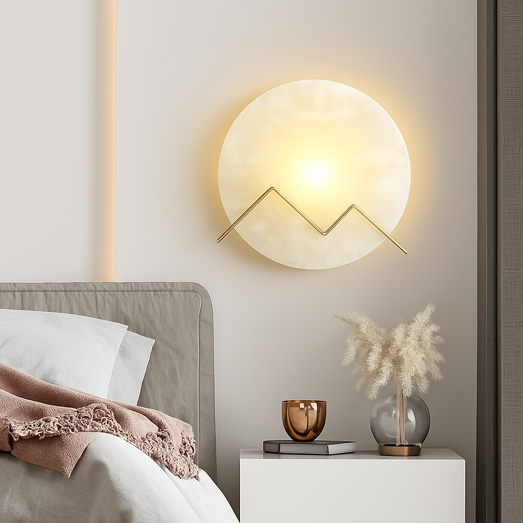 applique murale led en cuivre marbré pour hôtel bar - vue 2 sur 7