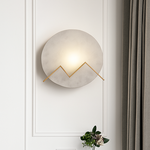 applique murale led en cuivre marbré pour hôtel bar - vue 3 sur 7