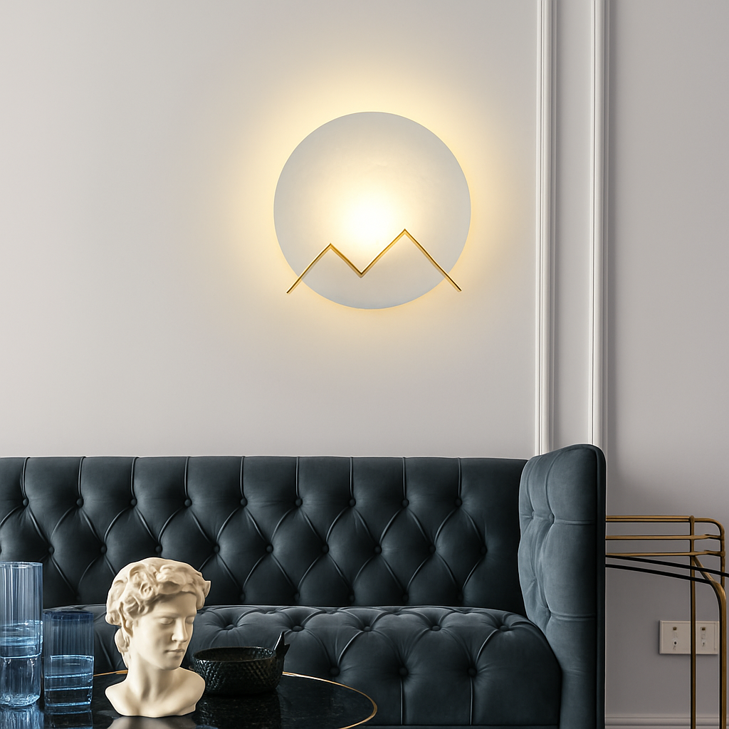 applique murale led en cuivre marbré pour hôtel bar - vue 6 sur 7