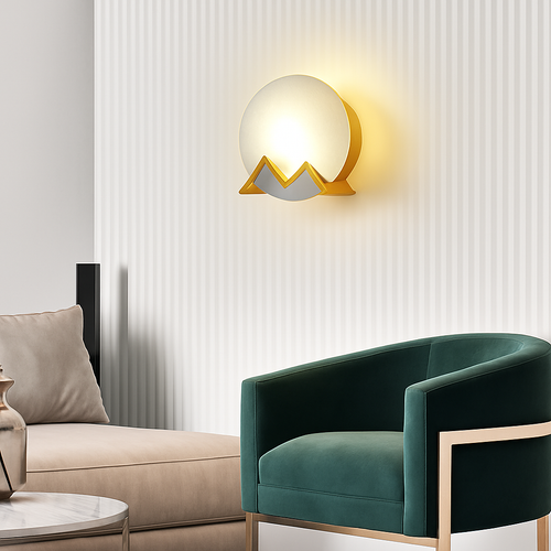 applique murale led en cuivre marbré pour hôtel bar - vue 7 sur 7